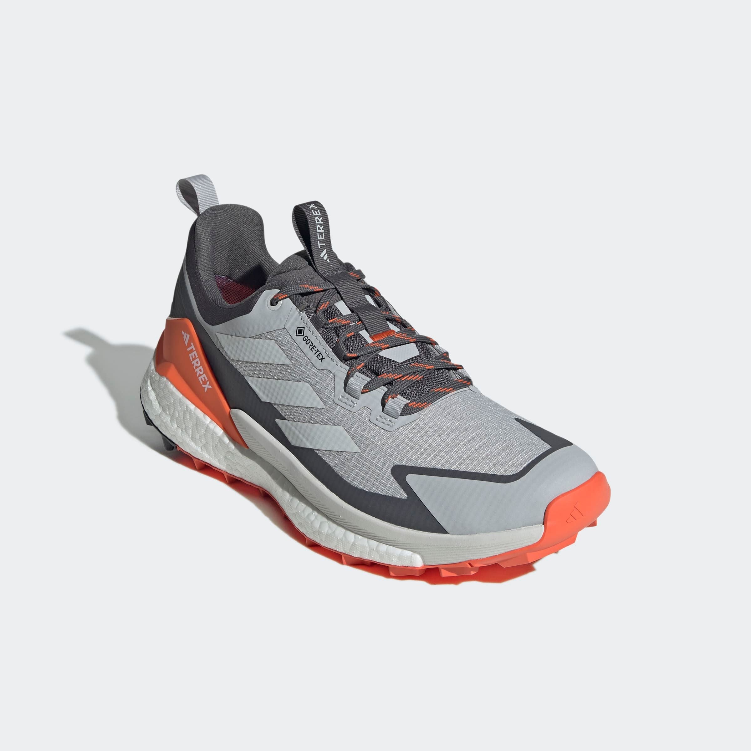 Wanderschuh ADIDAS TERREX "TERREX FREE HIKER 2.0 LOW GORE-TEX", Gr. 47, grau (grau two, grau one, grau five), Synthetik, Textil, Sportlich, Schuhe, wasserdicht Image
