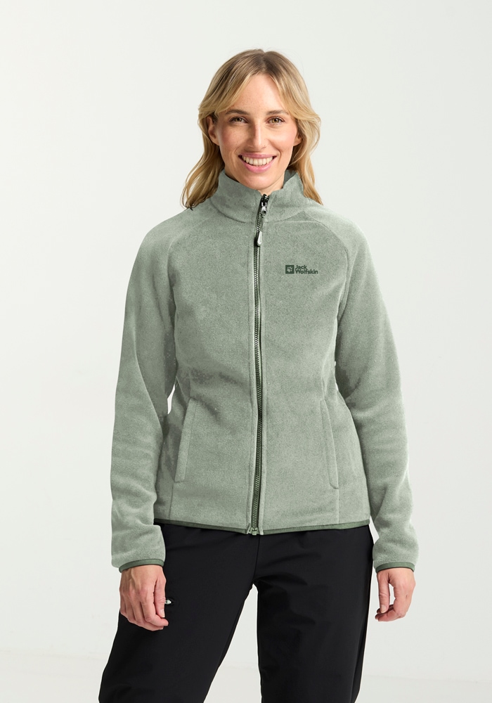 3-in-1-Funktionsjacke JACK WOLFSKIN "MOONRISE 3IN1 JKT W", Damen, Gr. L, mint leaf1, Web, Fleece, Obermaterial: 100% Polyester. Futter: 100% Polyester, unifarben, hoch geschlossener Ausschnitt, Jacken, 3in1, mit herausnehmbarer Fleecejacke