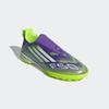 Fußballschuh ADIDAS PERFORMANCE "F50 LEAGUE LACELESS FIRM/MULTI-GROUND BOOTS KINDER", Gr. 33, lila rush, cloud weiß, lucid lemon, Synthetik, Textil, sportlich, Schuhe, geeignet für Rasen- und Kunstrasenplätze