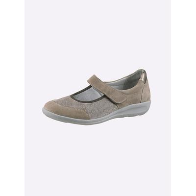 Klettschuh CASUAL LOOKS, Damen, Gr. 42, beige (sesam), Veloursleder, Textil, sportlich, Schuhe Image