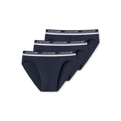 Rioslip UNCOVER BY SCHIESSER "UNCOVER Cotton", Herren, Gr. XXXL, 803, blau, Single Jersey, Obermaterial: 95% Baumwolle, 5% Elasthan, körpernah, Unterhosen, elastisch, sportlicher-Look, ohne Eingriff, Logo-Bund Image