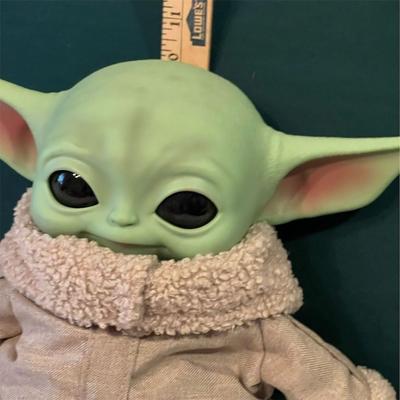 Disney Toys | Disney Star Wars Baby Yoda Plush Doll Med 14-24" This Has A Plastic Molded Head | Color: Green | Size: Osbb