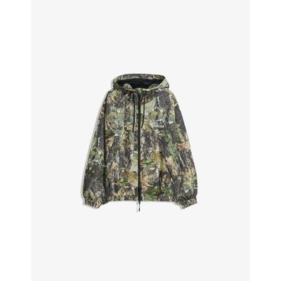 Bershka Printed Technical Jacket Men L Khaki