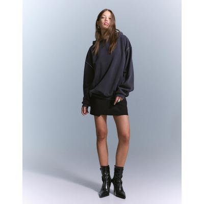Bershka Hoodie Women Xs Dark Grey