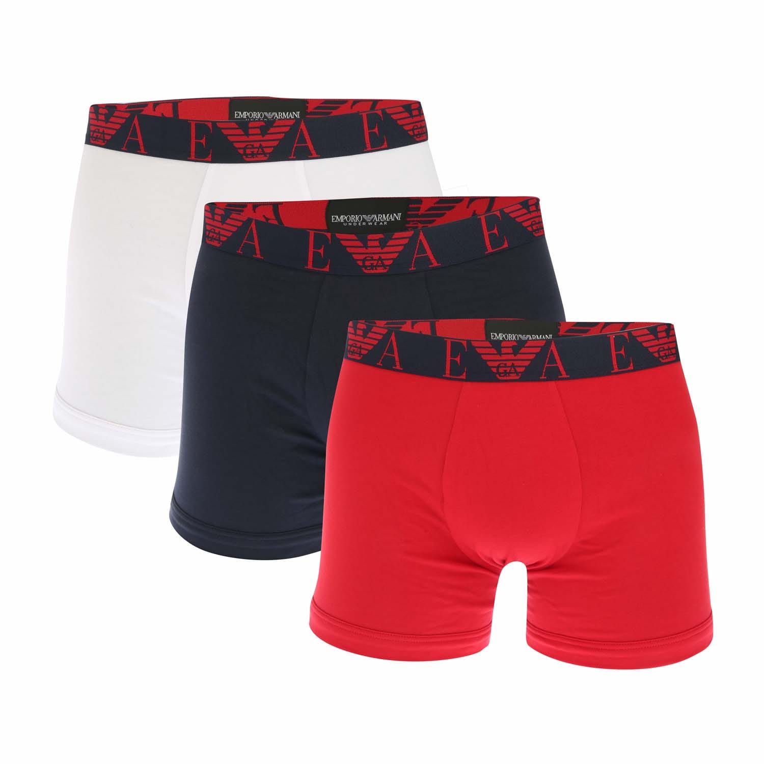 Herren Emporio Armani 3er-Pack Boxershorts in mehreren Farben Image