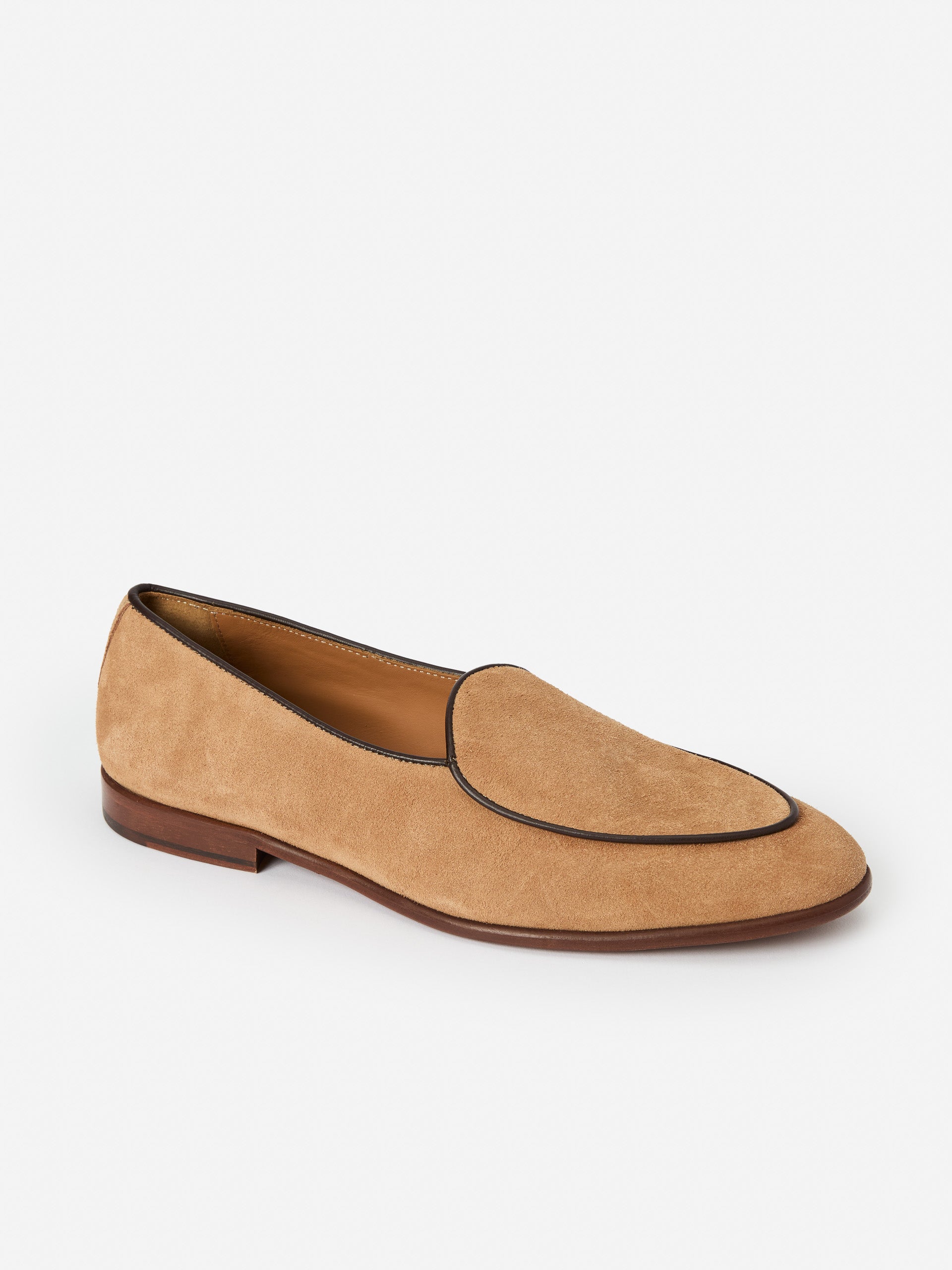 J.McLaughlin Men's Oskar Suede Belgian Loafers Camel, Size 12 | Leather/Suede