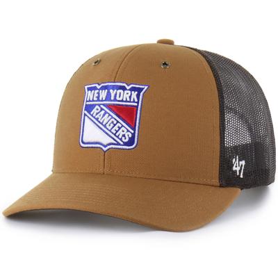 Carhartt x '47 Braune verstellbare Trucker-Mütze der New York Rangers für Herren Image