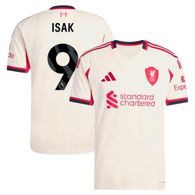 Liverpool adidas Auswärtstrikot 2025-26 mit Aufdruck Isak 9 Image