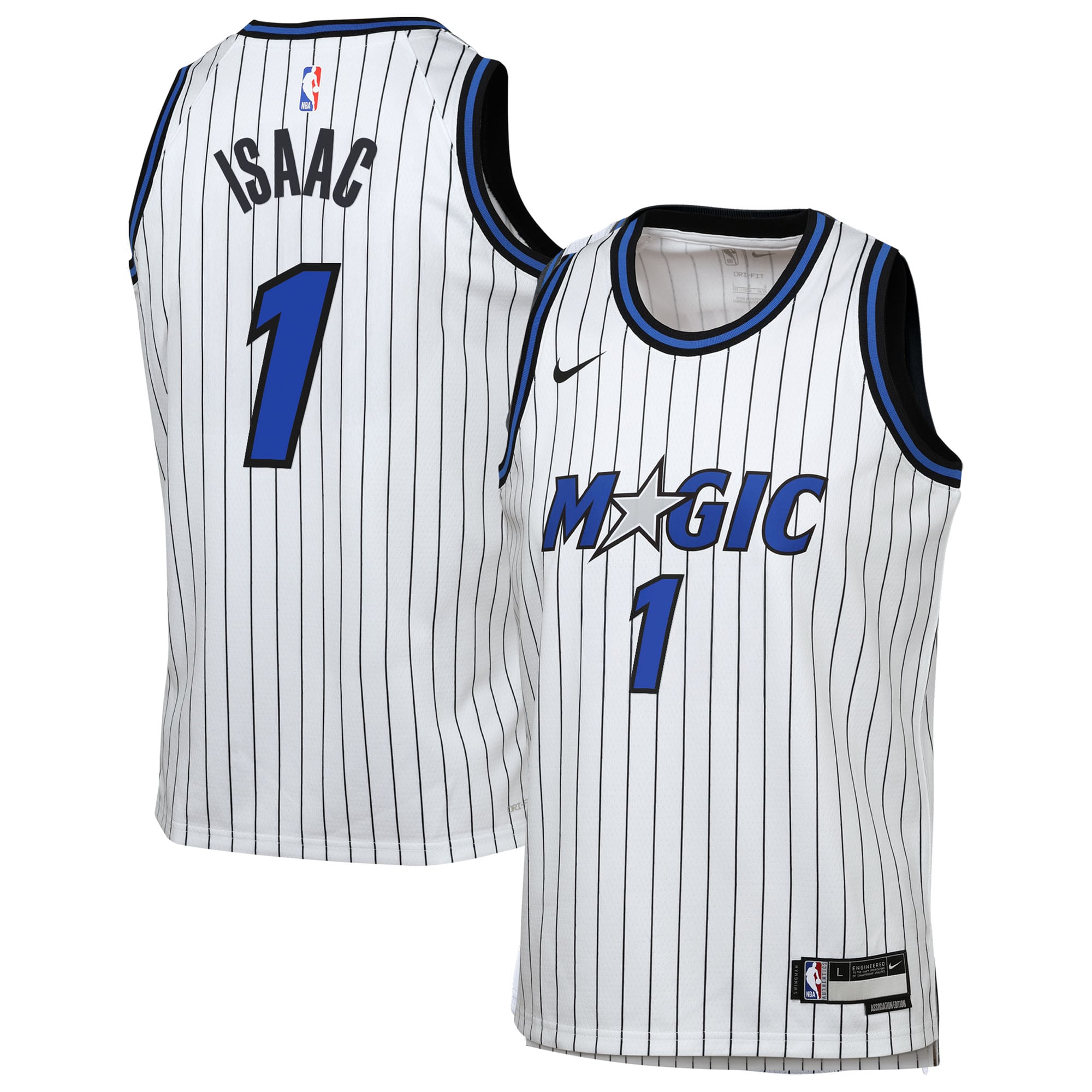 Maillot Nike Réplique Association Swingman des Orlando Magic - Blanc - Jonathan Isaac - Jeunes - unisexe Taille: XL (18/20)