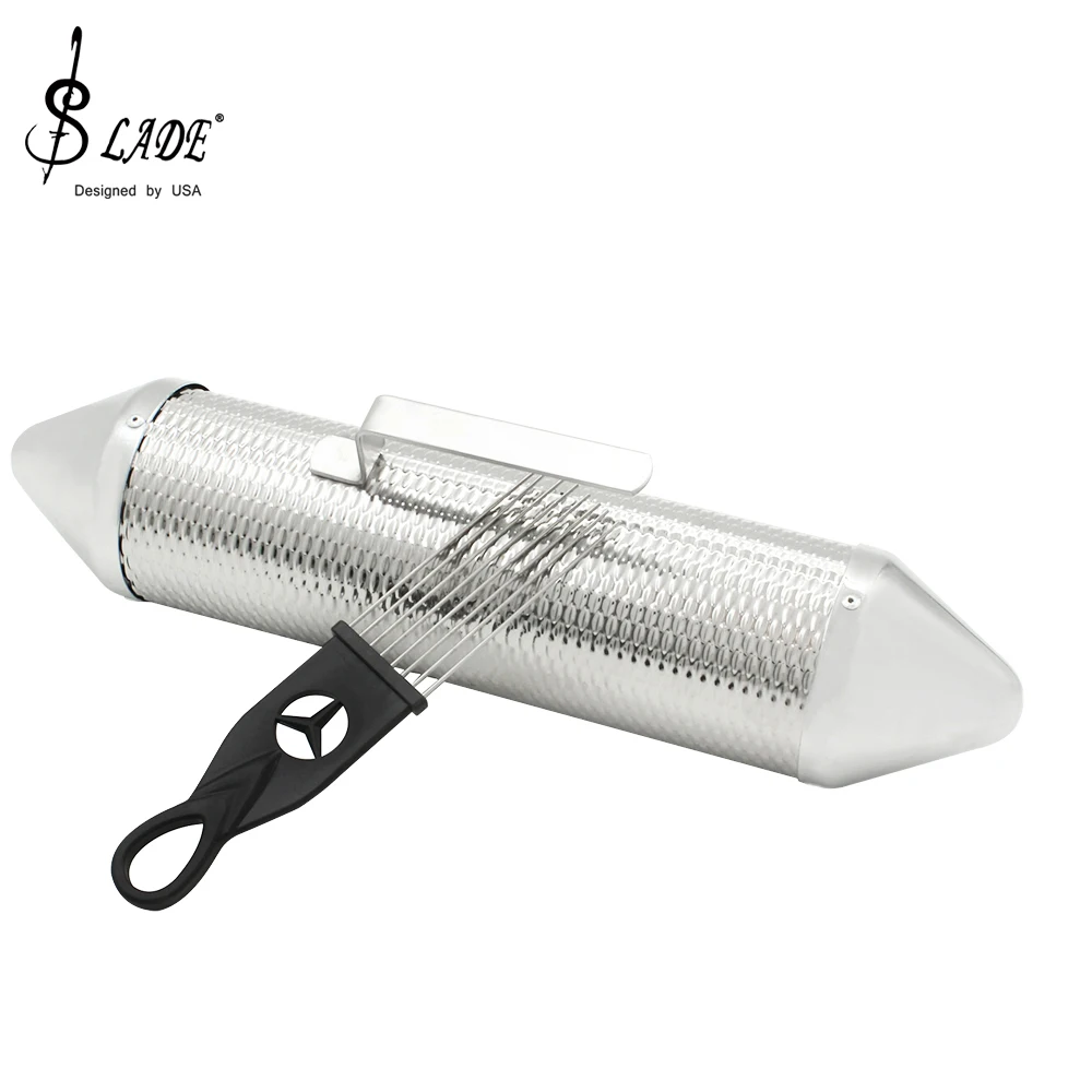 SLADE Silver Metal Guiro mit Schaber Latin Merengue Percussion Musik Lehrmittel Musikinstrument Werkzeugteile & Zubehör Image