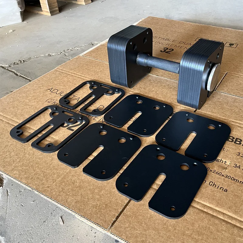 24 kg/36 kg ergonomisch quadratisches Gewichtsset, verstellbares Hantelschloss, rutschfester Stahlgriff, Heim-Fitnessstudio