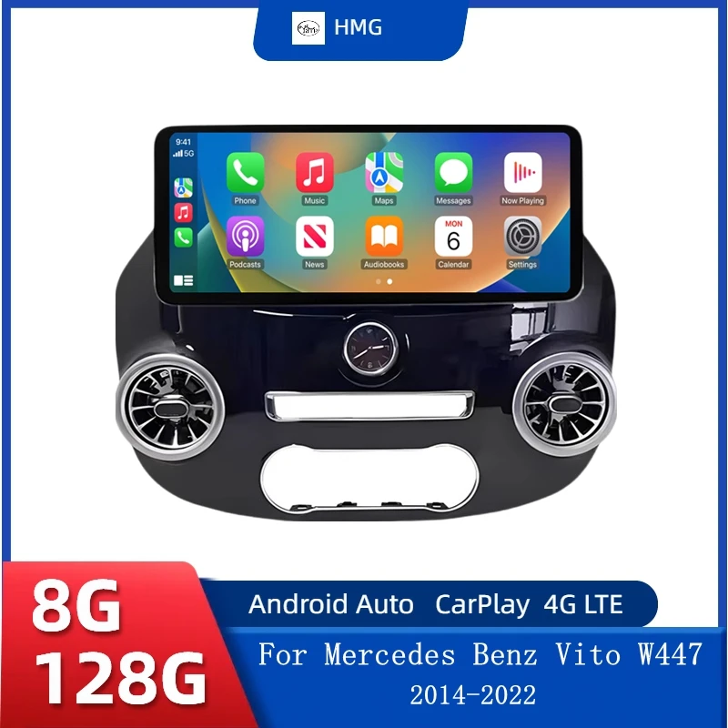 HMG 12,3 Zoll Wireless CarPlay Android Auto Auto Radio Für Mercedes Benz Vito W447 2014-2022 Intelligente Systeme Autoradio KEINE DVD Image