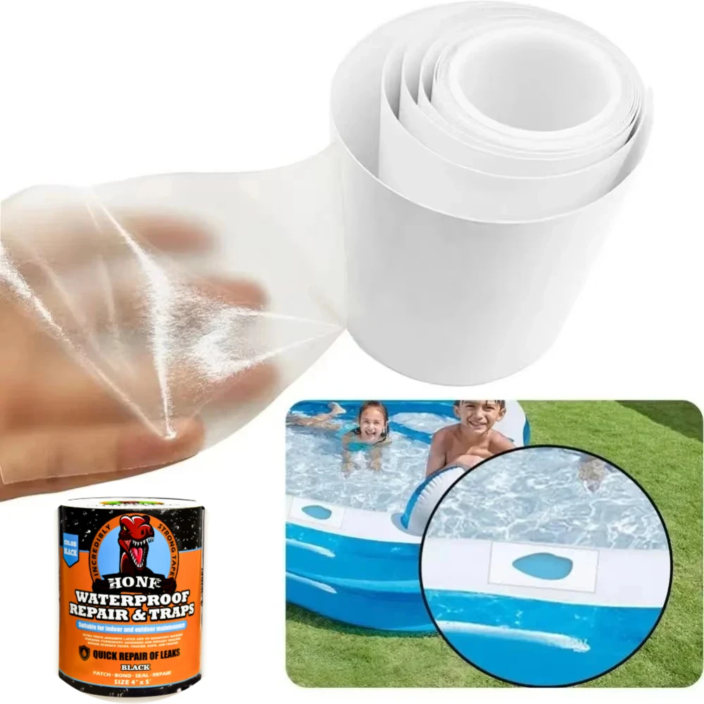 TT 1-Roll-Reparaturflicken-Set, TPU-Klebeband, Reparaturflicken für Zelt, Luftmatratze, Regenmantel, aufblasbares Spielzeug, Schwimmbecken, Schwimmer Image