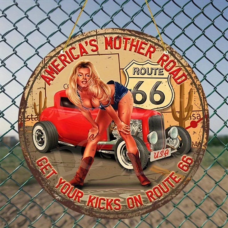 Vintage-Schilder „Mother Road Of America“, „Enjoy The Journey“, lustige Poster, geeignet für die Wanddekoration im Freien