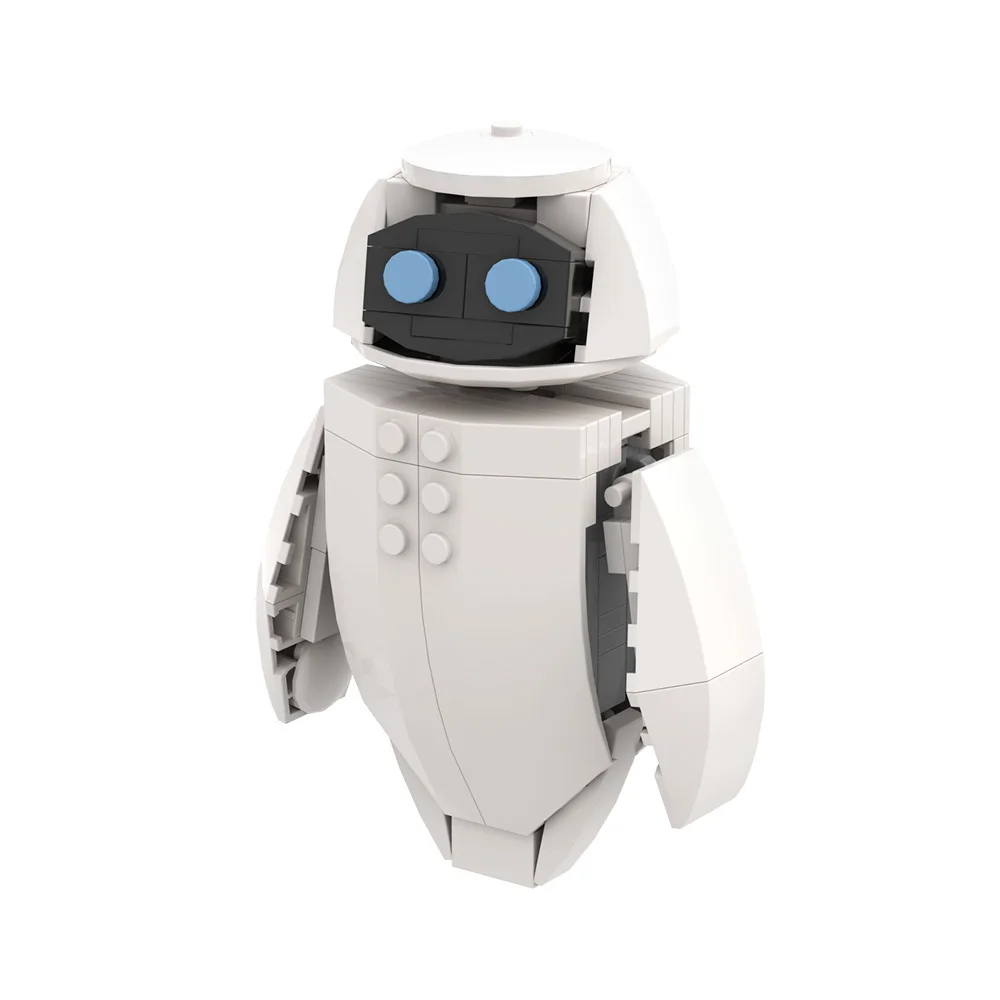 MOC Film Roboter Eve Bausteine Modell Weiß intelligente Roboter Eve Brickheadz Montage Spielzeug Kinder Geburtstag Geschenke Image