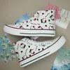 Kawaii Anime Miniso Canvas Schuh Hello Kitty Canvas Schuh Junge Mädchen Niedlicher Schuh Männer Frauen High Top Schuhe Outdoor Skate Schuhe Geschenk