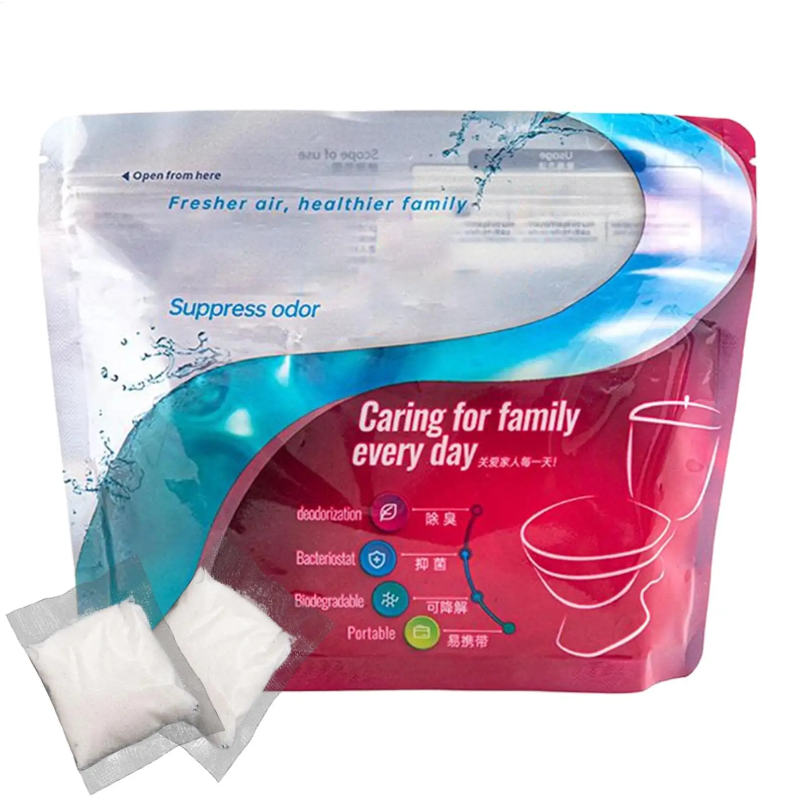 30 stücke Urin Saugfähigen Pulver Camping Wc Pulver Flüssigkeit Stärker Pee Saugfähigen Gel Für Outdoor-Reisen Rucksackreisen Camping