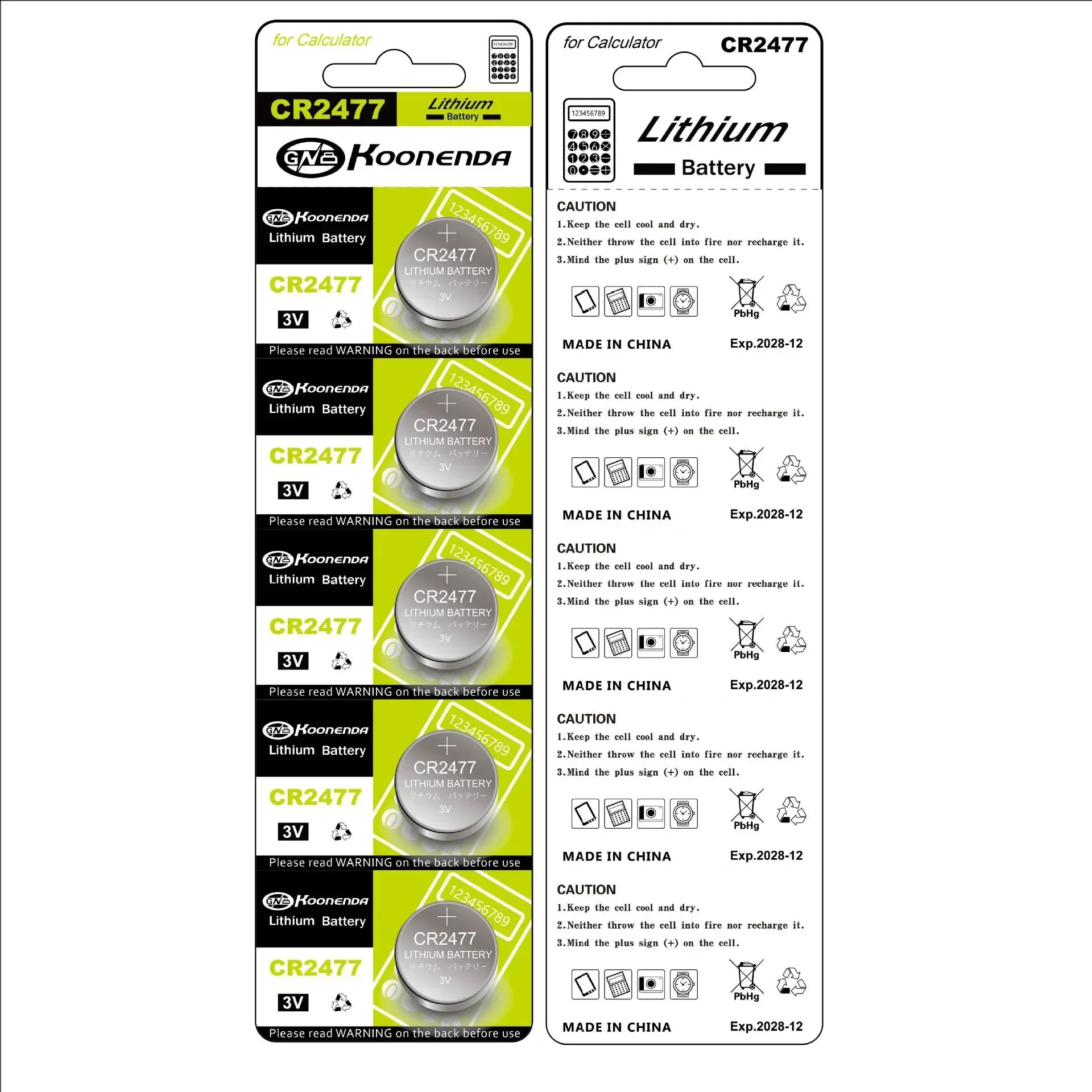 2-20PCS CR2477 3V Taste Lithium-Batterie für Auto Fernbedienung Motherboard Uhr DL2477 ECR2477, KCR2477 Taste Knopfzellen Image