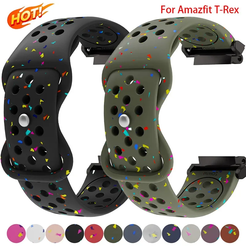 Silikon Strap Für Amazfit T-Rex3/2 Sport Armband Armband Zubehör Für Amazfit T-Rex/Pro T-Rex 2Ultra Smart Uhr Band Image
