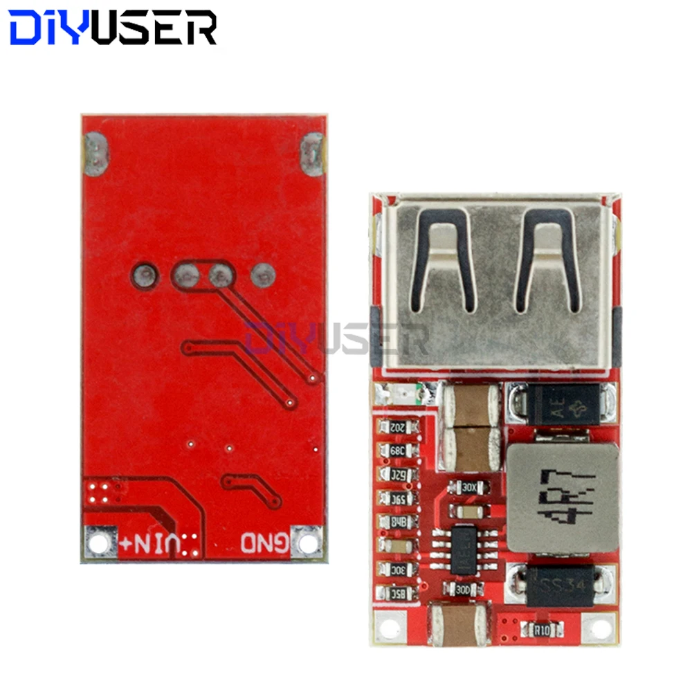 6–24 V auf 5 V 3 A USB-Abwärtswandler, DC-DC-Abwärts-Leistungsmodul für Autotelefon-Ladegerät Image