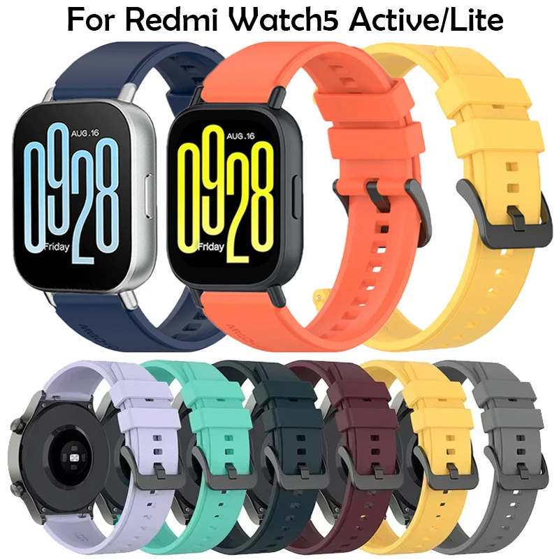 22mm Sport Silikon Band Für Redmi Uhr 5 Aktive/5 Lite Weiche Armband Für Redmi Uhr 3 lite/3 Aktive Armband Correa Armband Image