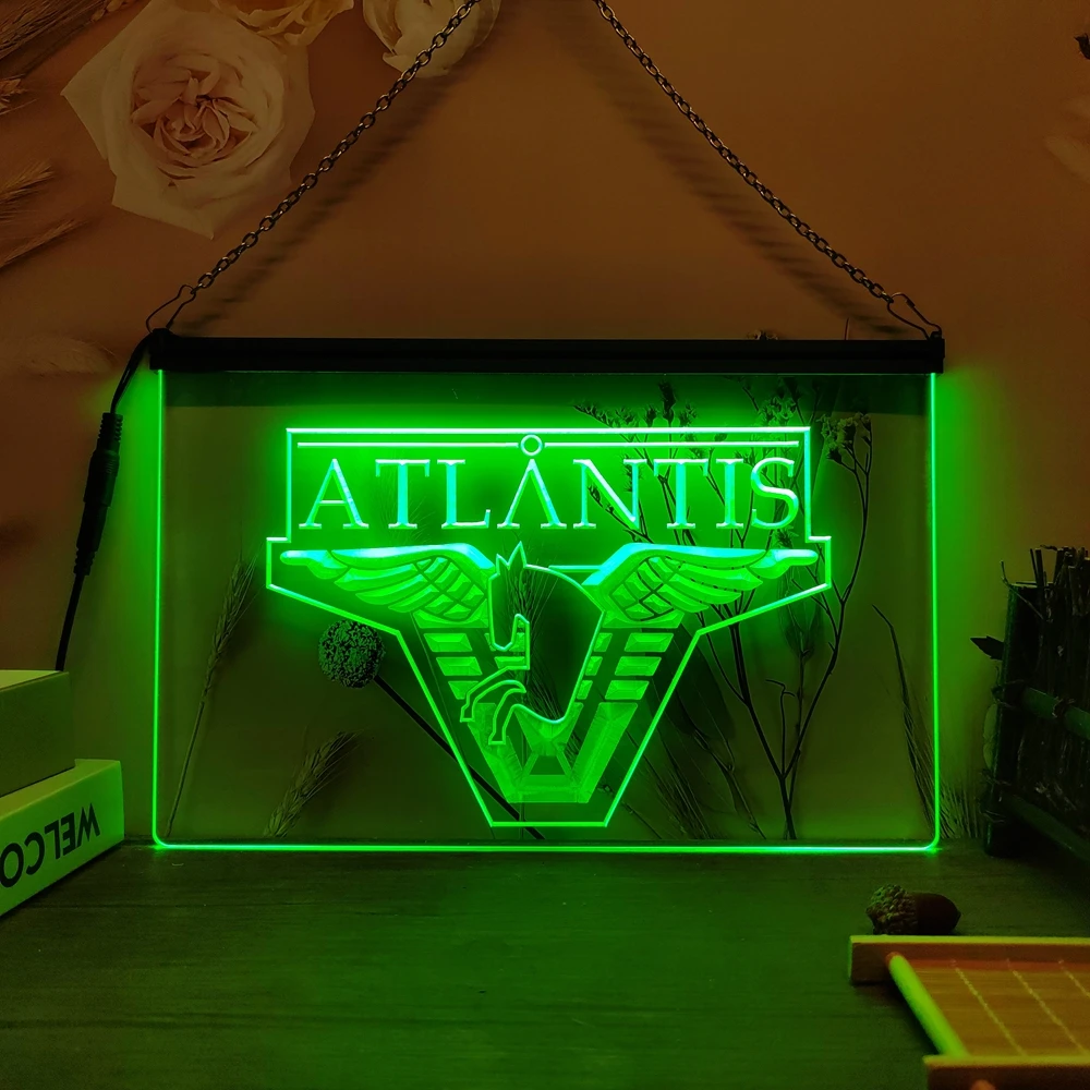 Stargate Atlantis-3D Carving LED Neon Schild Home Decor Wand Hochzeit Kreatives Schlafzimmer Schreibtisch Image