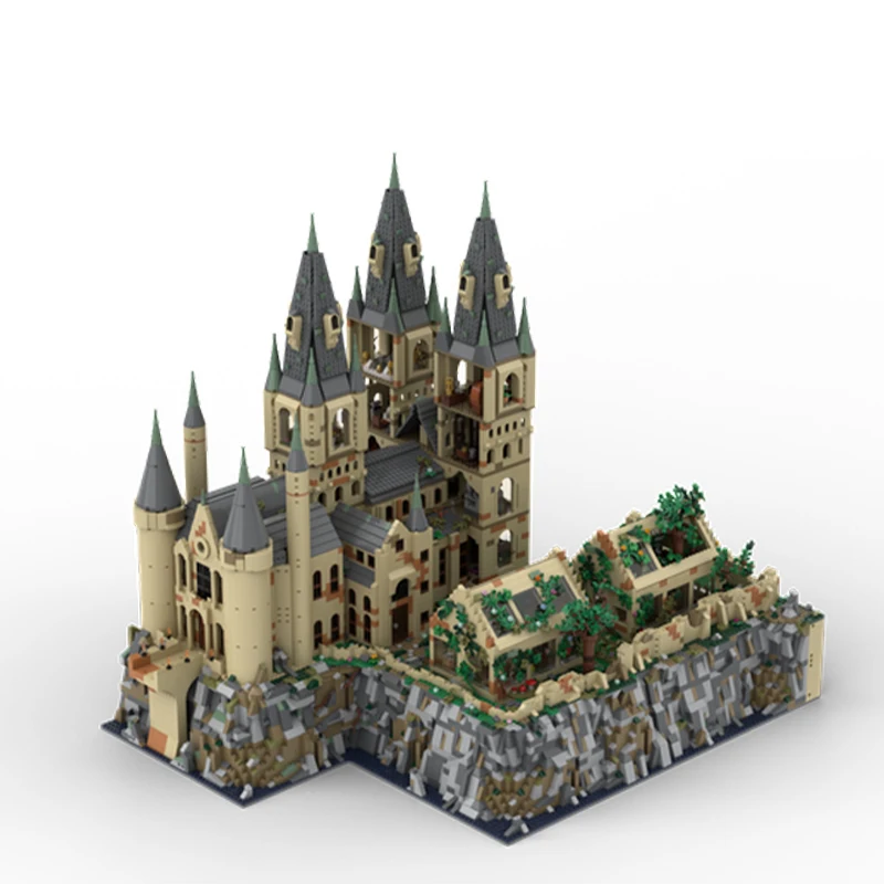 10211PCS Mittelalterliche Burg Teil 3 Abschnitt Detaillierte Moc Diy Bausteine Geburtstag Magie Welt Film Spielzeug Geschenk für Burg baute Image