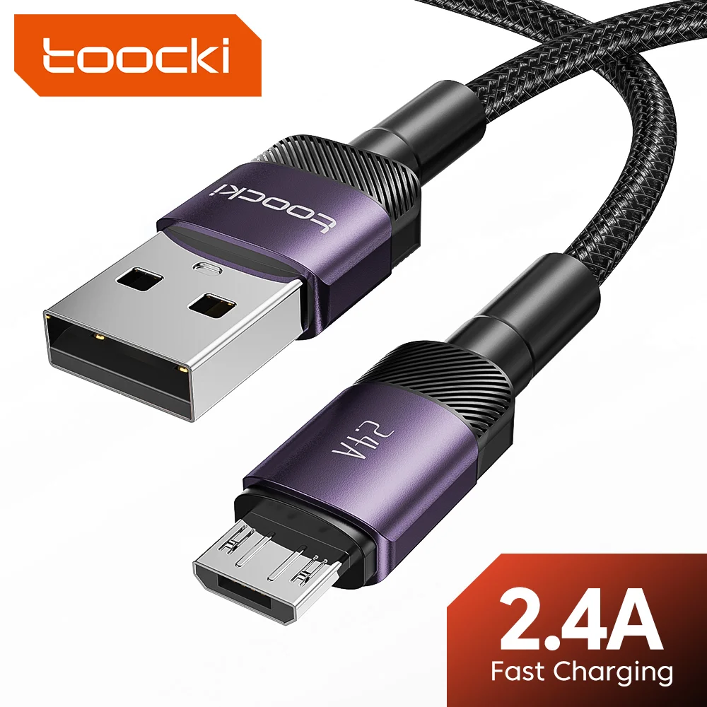 Toocki Micro-USB-Kabel 2,4 A Schnellladung Micro-Datenkabel für Samsung S6 S7 Redmi Note 4, für Headhpone-Kopfhörer, iPad Micro-USB Image