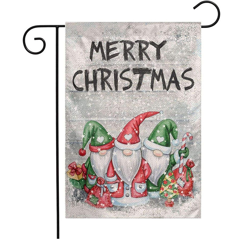 Christmas Garden Flag, Outdoor Winter Yard Decoration Banner with Snowman Design, Holiday Home Porch Flag, Seasonal Lawn Decor for Outdoor Use