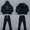 SY-159 Jogging Streetwear Felpe con cappuccio Pantaloni Set Tuta Abbigliamento uomo Y2k Felpe in cotone Top Pantaloni Abbigliamento uomo Nero