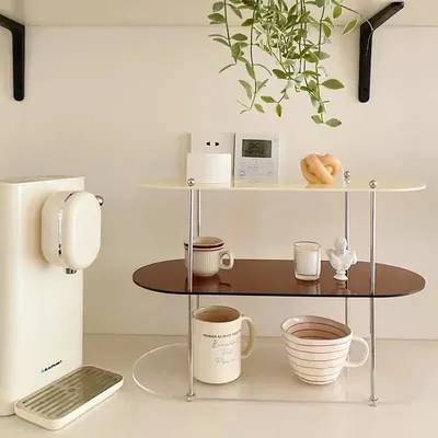 Kitchen Countertops Storage Rack Cup Racks Acrylic Perfume Display Rack 3 Tier Detachable Display Frame for Bathroom and Kitchen