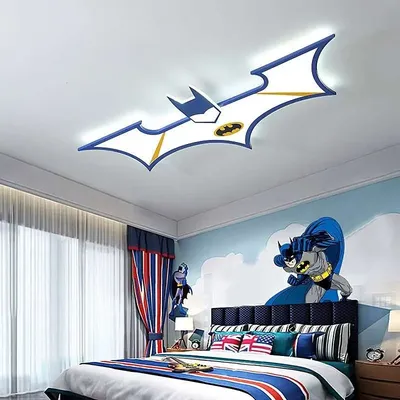 Batman movie peripherals personality kids room ceiling lights handsome creative boy led lights bedroom decoration lamps gifts