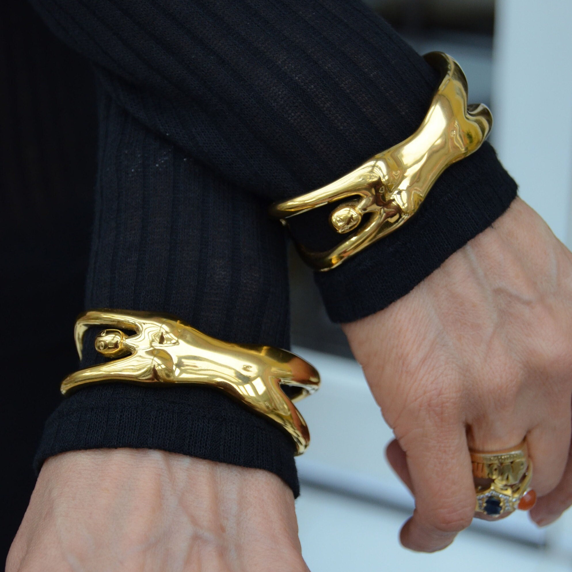 Braccialetto placcato oro - Braccialetto in oro massiccio - Bracciale placcato oro - Bracciale in oro massiccio - Bracciale rigido in oro - Bracciale