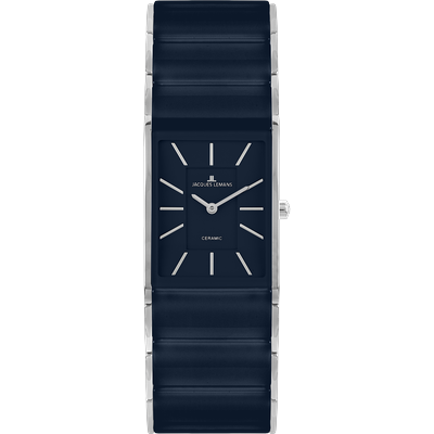 Keramikuhr JACQUES LEMANS "Dublin", dunkelblau, Armbanduhren, Damen, Quarzuhr, Armbanduhr, Damenuhr, Keramik, analog Image
