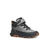 Winterboots GEOX "J FLEXYPER PLUS BOY ABX", Kinder, Gr. 30, grau (grau, schwarz), Lederimitat, Textil, casual,sportlich, Schuhe, Sneaker mit Geox Spezial Membrane, Größenschablone zum Download