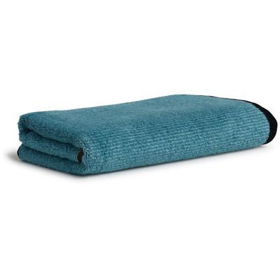 Badetuch MÖVE "Tide", deep lake, turquoise, B:67cm L:140cm, Walkfrottier, Handtücher (Packung), im Jacquard-Design Image