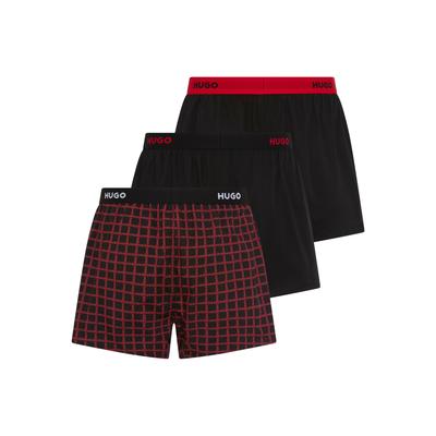 Webboxer HUGO UNDERWEAR "WOVEN BOXER TR", Herren, Gr. M (50), bunt, Single Jersey, Obermaterial: 100% Baumwolle, körpernah, Unterhosen, Webboxer mit HUGO Schriftzug Image