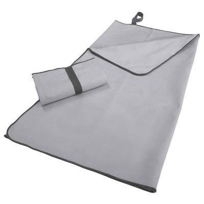 Sporthandtuch MY HOME "Elja Reisehandtuch, Strandhandtuch", grau, B:60cm L:120cm, Microfaser, Mikrofaser, Handtücher (Packung), auch als 2er Set erhältlich, schnelltrocknend & saugfähig, Mikrofaser Image