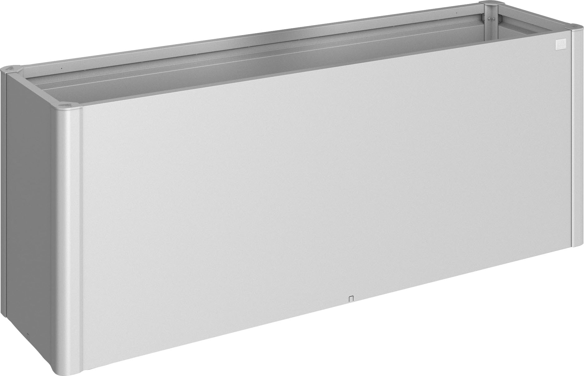 Hochbeet BIOHORT "BELVEDERE maxi 2x0,5; verschiedene Farben", silber (silber, metallic), B:201,6cm H:77cm T:54,7cm, Stahl, Pflanzgefäße, 201x53x77 cm, extrem langlebig, aus Metall Image