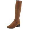 Stiefel CAPRICE, Damen, Gr. 37,5, XS-Schaft, braun (cognac), Textil, elegant, Schuhe, Blockabsatz, Schlupfstiefel mit Stretch-XS-Schaft in schmaler Form, Topseller