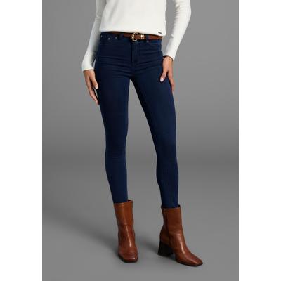 Skinny-fit-Jeans ARIZONA "Ultra Stretch", Damen, Gr. 36, N-Gr, blau (rinsed), Jeans, Obermaterial: 63% Baumwolle, 32% Polyester, 5% Elasthan, modisch, skinny fit knöchellang, Jeans, extra-eng geschnittene Beinform, modische Used-Waschung Image