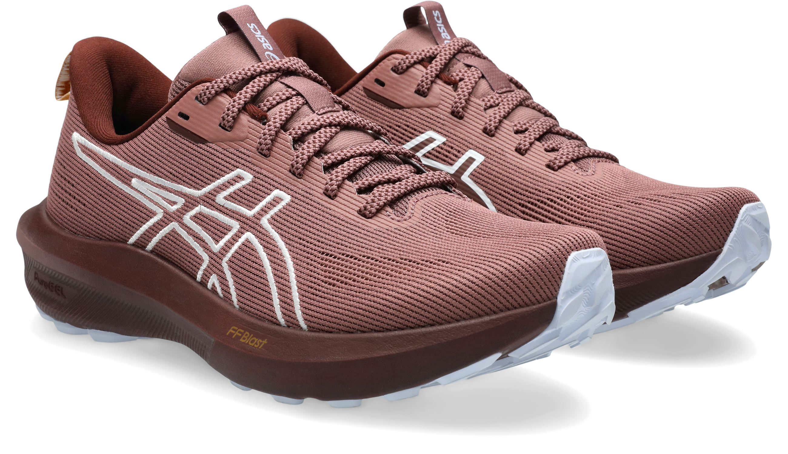 Laufschuh ASICS "GT-1000 14 TR", Damen, Gr. 40, beige (nature bathing, rubble rot), Textil, Schuhe Laufschuh, für mehr Stabilität