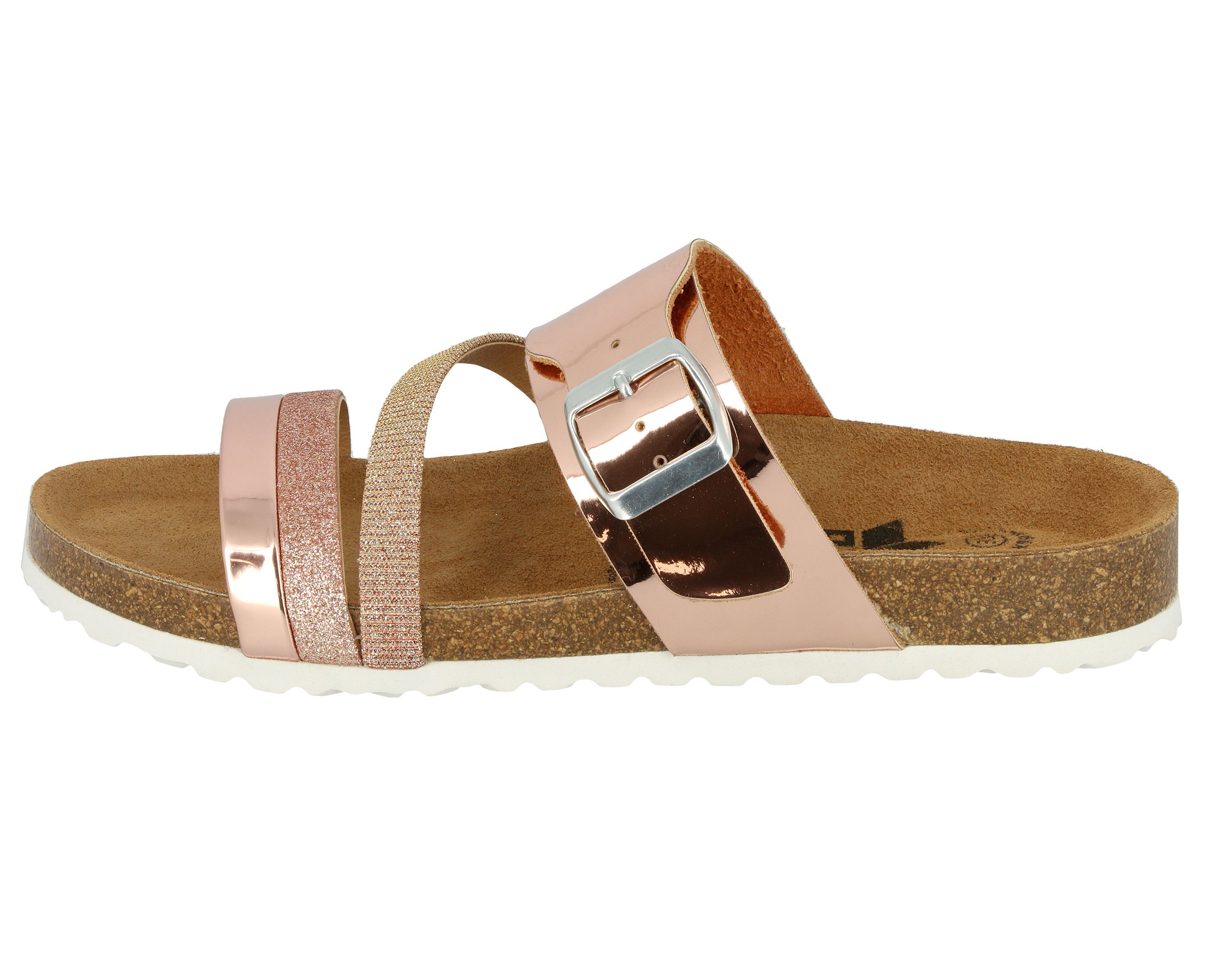 Pantolette LICO "Pantolette Bioline Fashion", Damen, Gr. 37, rosa, Synthetik, Schuhe Pantolette