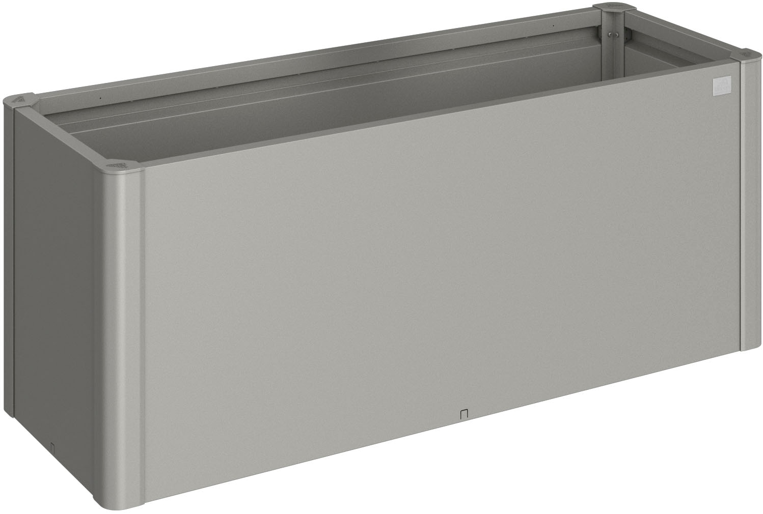 Hochbeet BIOHORT "BELVEDERE midi 1,5x0,5; verschiedene Farben", grau (quarzgrau, metallic), B:152cm H:61cm T:54,7cm, Stahl, Pflanzgefäße, 152x53x61 cm, extrem langlebig, aus Metall