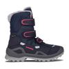 Winterstiefel LOWA "MILO EVO GORE-TEX HI JR", Damen, Gr. 34, bunt (navy, beere), Textil, Synthetik, sportlich, Schuhe, wasserdicht, gefüttert, mit Klettverschluss