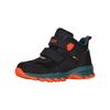 Outdoorschuh TROLLKIDS "KIDS KJERAG HIKER", Gr. 38, schwarz, stormy blau, flame orange, Synthetik, Textil, sportlich, Schuhe, wasserdicht, Klettverschluss, reflektierende Details