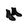Chelseaboots CALVIN KLEIN JEANS "CHUNKY CHELSEA BOOT LTH", Damen, Gr. 37, schwarz, Leder, Elastischer Einsatz, unifarben, klassisch, Schuhe, Schlupfboots, Stiefelette mit praktischer Anziehlasche