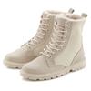 Stiefelette VIVANCE "Stiefel, Boots", Damen, Gr. 35, beige, Obermaterial: 100% Lederimitat. Futter: 100% Textilmaterial. Decksohle: 100% Textilmaterial. Laufsohle: 100% Synthetik, unifarben, casual, Schuhe, mit Warmfutter VEGAN