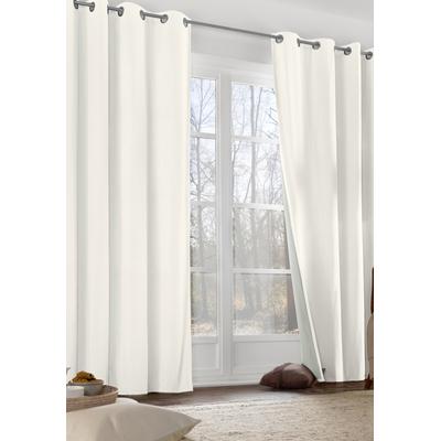 Vorhang WIRTH "Neveres" Gr. 3, beige (naturweiß), B:135cm H:225cm, Jacquard, Baumwolle, Gardinen Image