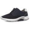 Keilsneaker GABOR ROLLINGSOFT, Herren, Gr. 8 (42), blau (jeansblau, weiß), Nubukleder, Textil, Schuhe, Freizeitschuh, Halbschuh, Schnürschuh mit Ziernähten, G-Weite